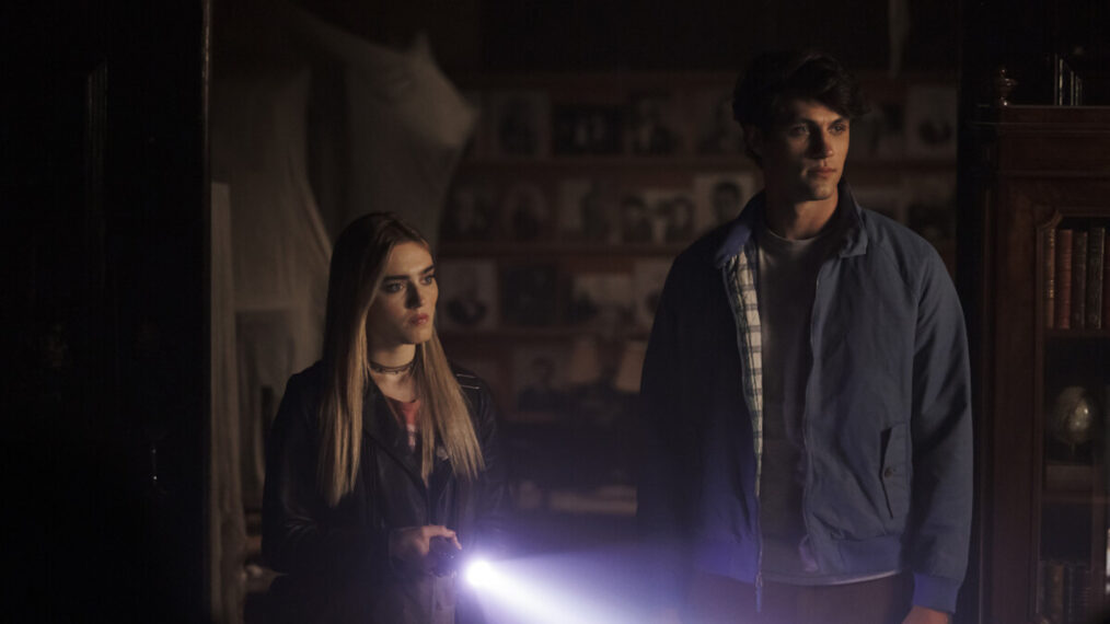 Meg Donnelly and Drake Rodger in 'The Winchesters'