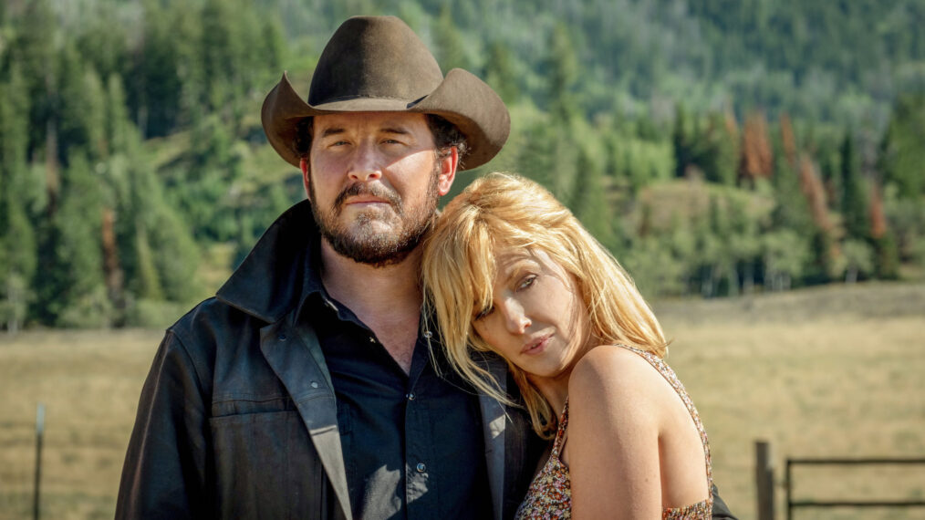 Cole Hauser and Kelly Reilly in 'Yellowstone'