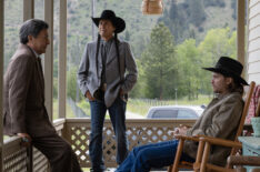 Gil Birmingham, Mo Brings Plenty, and Luke Grimes in 'Yellowstone'