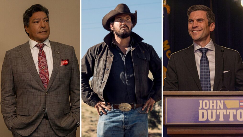 Gil Birmingham, Cole Hauser, and Wes Bentley in 'Yellowstone'