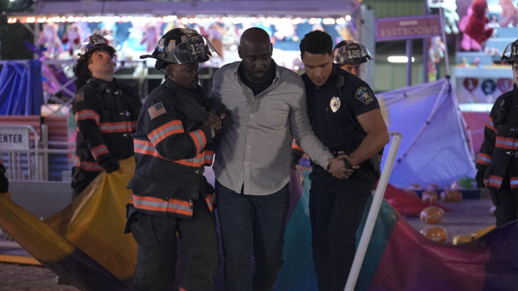 Brian Michael Smith, D.B. Woodside, and Rafael Silva in '9-1-1: Lone Star'