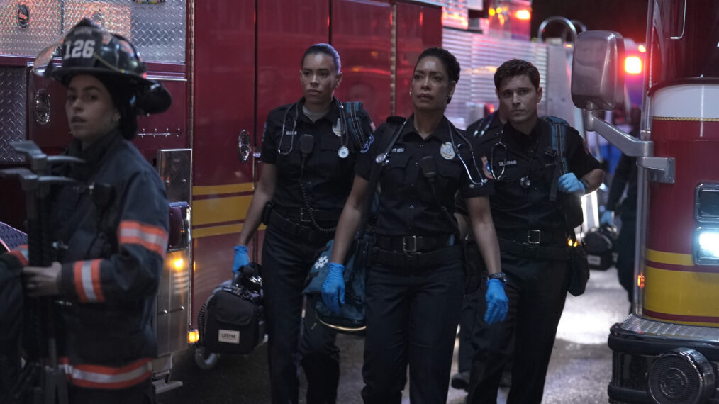 Brianna Baker, Gina Torres, and Ronen Rubinstein in '9-1-1: Lone Star'