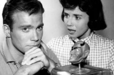 William Shatner and Patricia Breslin in The Twilight Zone - 'The Nick of Time,' 1960, Season 2