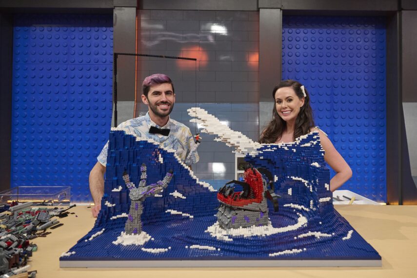Stacey Roy and Nick Della Mora on Lego Masters 