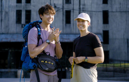 Derek Xiao and Claire Rehfuss in 'The Amazing Race' Season 34 finale