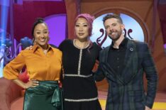 Tamera Mowry-Housley, Clarice Lam, and Joshua John-Russell on 'Dr. Seuss Baking Challenge.'