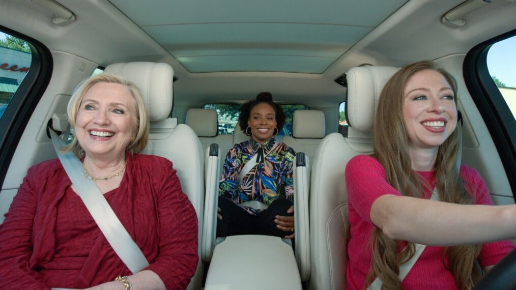 Hillary Clinton, Amber Ruffin, and Chelsea Clinton on 'Carpool Karaoke: The Series'