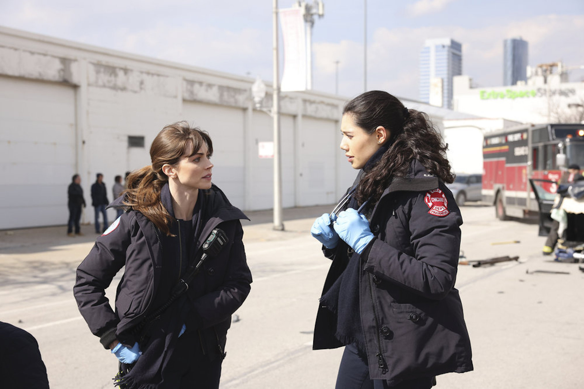 Caitlin Carver and Hanako Greensmith on 'Chicago Fire'