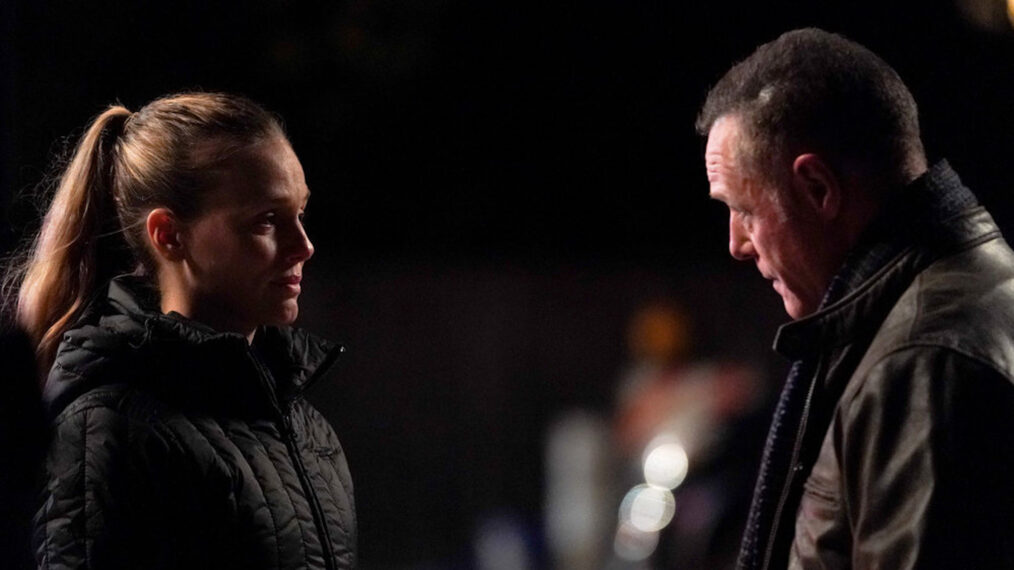 Tracy Spiridakos and Jason Beghe in 'Chicago P.D.'