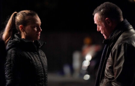 Tracy Spiridakos and Jason Beghe in 'Chicago P.D.'