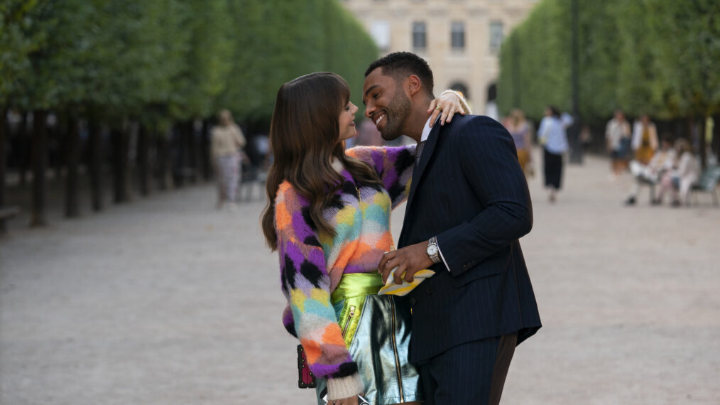 Lily Collins and Lucien Laviscount in 'Emily in Paris'