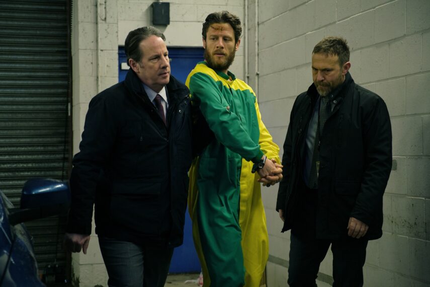 Joe Simpsons, James Norton, and Jason Merrells in 'Happy Valley' Season 3