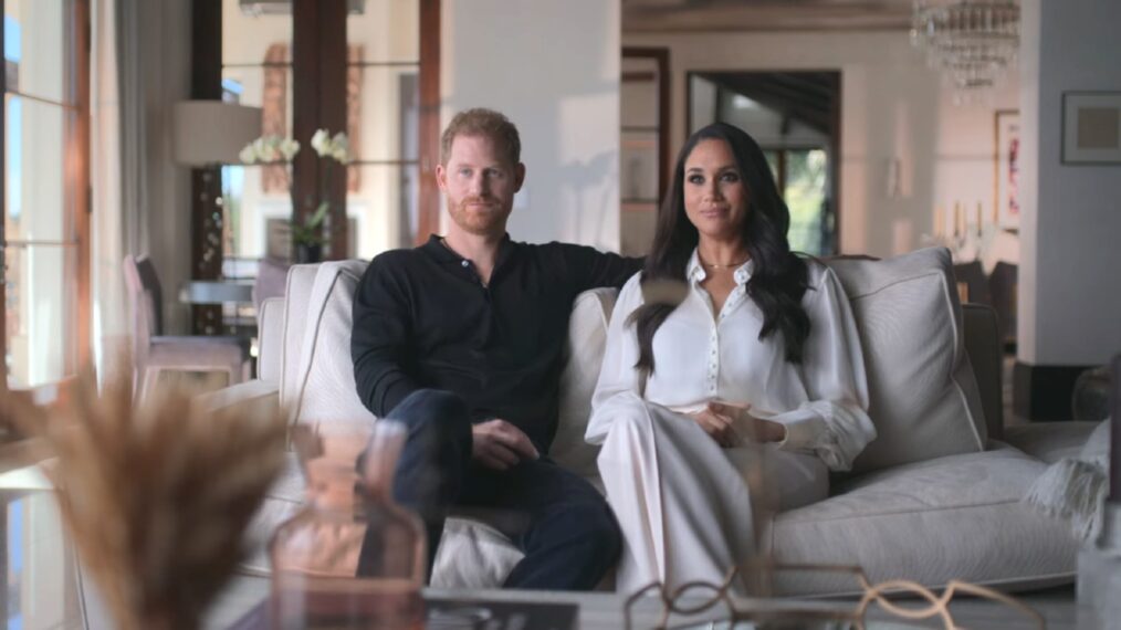 Prince Harry and Meghan Markle in 'Harry & Meghan'
