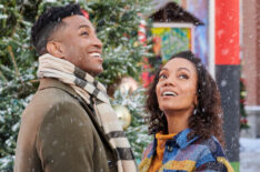 Brooks Darnell and Lyndie Greenwood in 'Holiday Heritage'