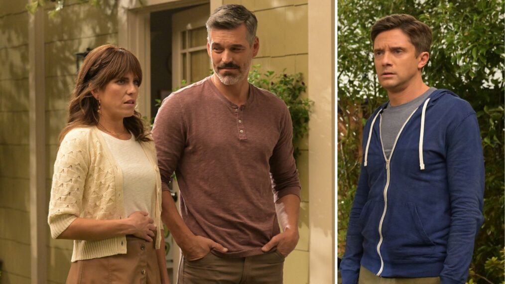 Karla Souza, Eddie Cibrian, and Topher Grace in 'Home Economics'