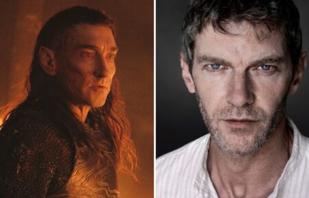 Joseph Mawle as Adar in 'The Rings of Power' (left); Sam Hazeldine (right)