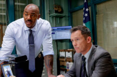 Mehcad Brooks and Jeffrey Donovan in 'Law & Order'
