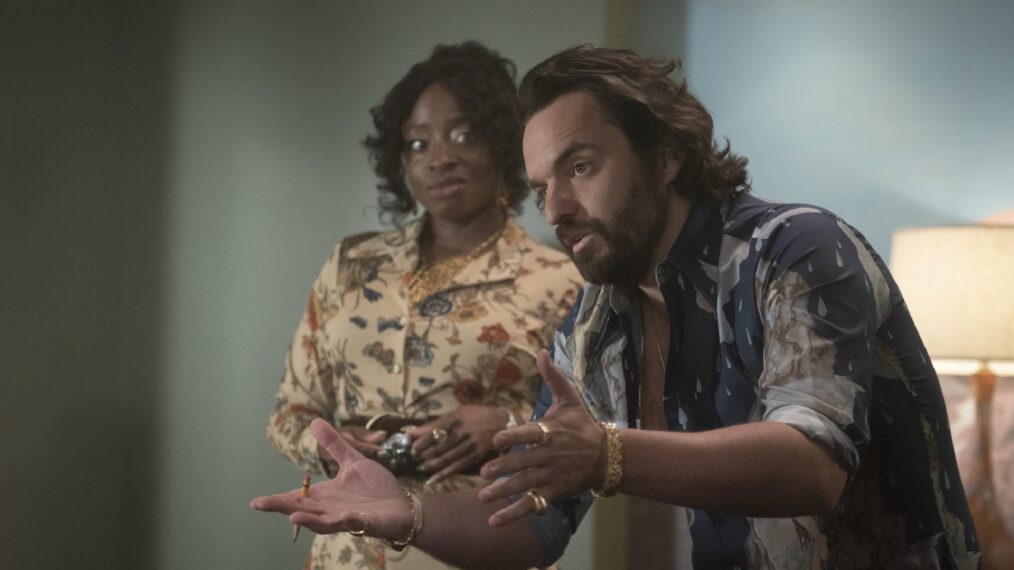 Jake Johnson and Idara Victor in 'Minx'