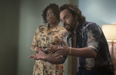 Jake Johnson and Idara Victor in 'Minx'