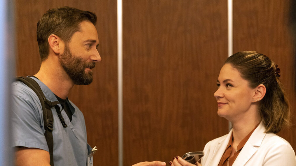 Ryan Eggold and Sandra Mae Frank in 'New Amsterdam'