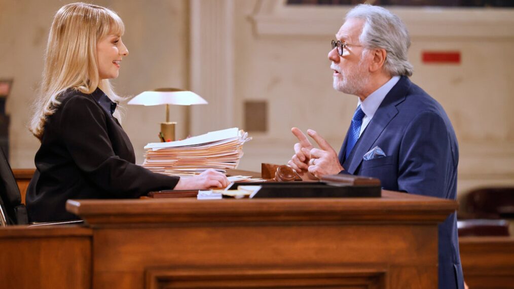 Night Court - Melissa Rauch as Abby Stone, John Larroquette as Dan Fielding