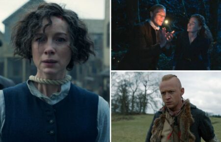 Caitriona Balfe, Sam Heughan, Sophie Skelton, and John Bell in 'Outlander'