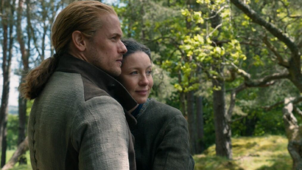 Sam Heughan and Caitriona Balfe in 'Outlander'