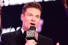 Ryan Seacrest speaks onstage during the Times Square New Year's Eve 2022 Celebration