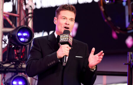 Ryan Seacrest speaks onstage during the Times Square New Year's Eve 2022 Celebration