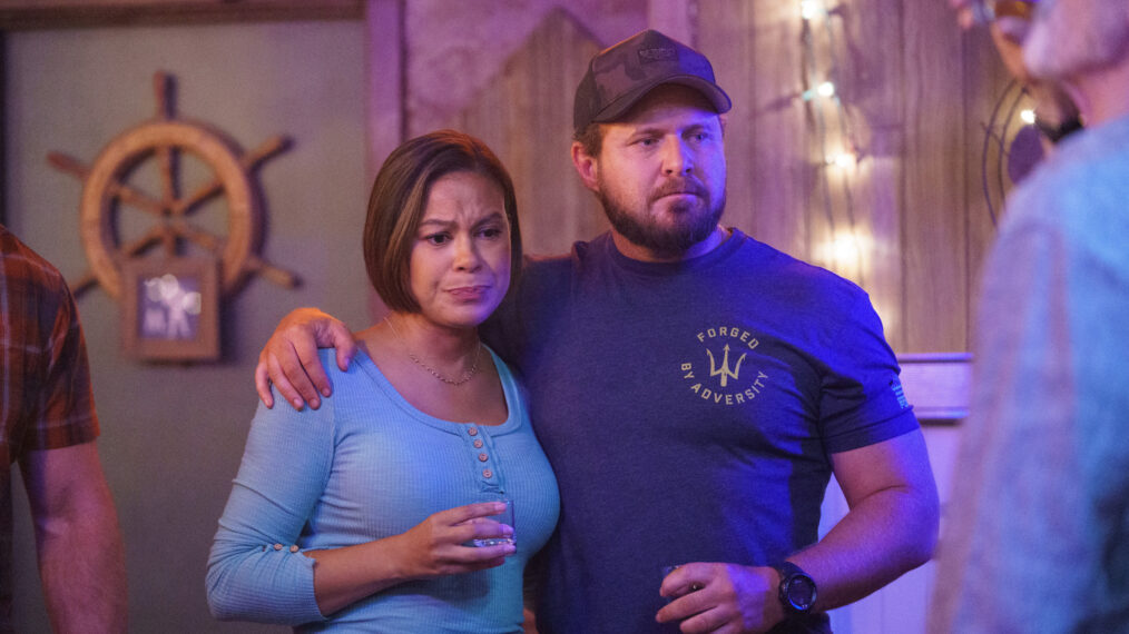 Toni Trucks and AJ Buckley in 'SEAL Team'