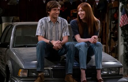 Topher Grace and Laura Prepon in 'That '90s Show'