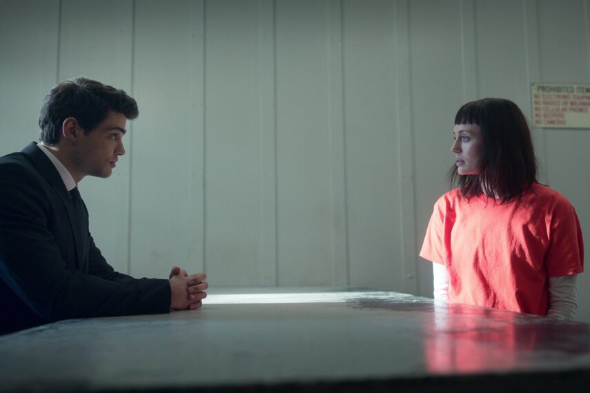 Noah Centineo and Laura Haddock in 'The Recruit'