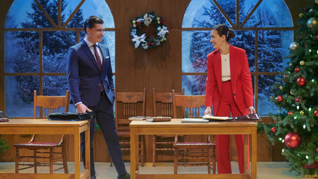Zane Holtz and Torrey DeVitto in ''Twas the Night Before Christmas'