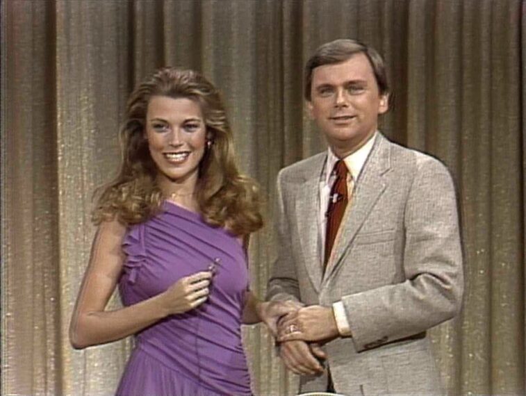 Vanna White and Pat Sajak on old Wheel of Fortune
