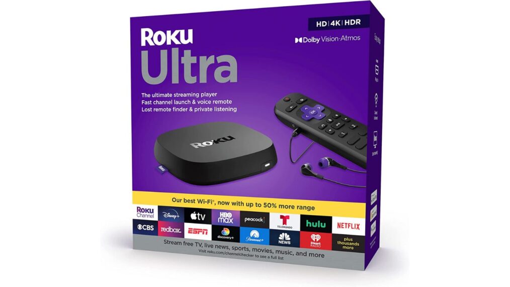 Roku Ultra 2022 4K:HDR:Dolby Vision Streaming Device