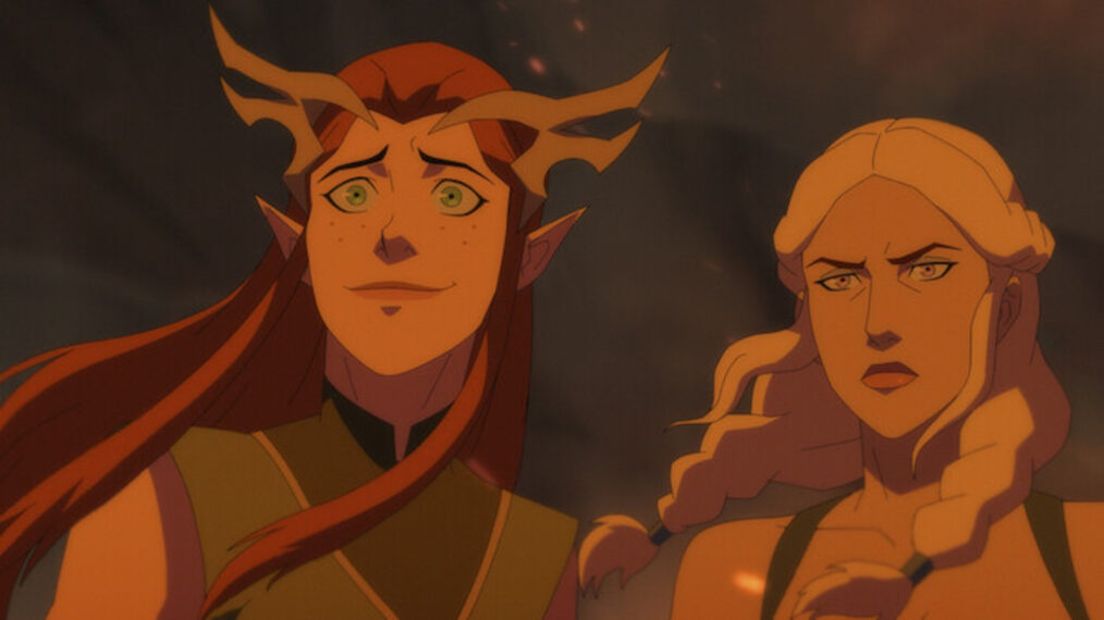 Keyleth (Marisha Ray) and Lady Allura Vysoren (Indira Varma)