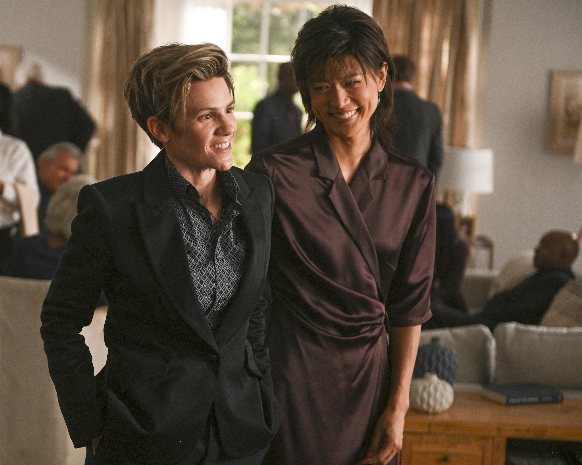 Cameron Esposito and Grace Park in 'A Million Little Things'