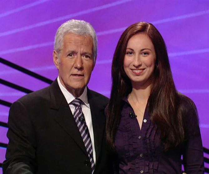 Troy Meyers Frau mit Alex Trebek