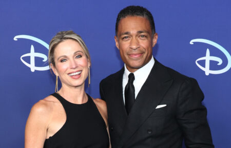 Amy Robach and TJ Holmes attend the 2022 ABC Disney Upfront