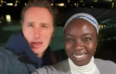 Andrew Lincoln and Danai Gurira behind the scenes on Richonne spinoff