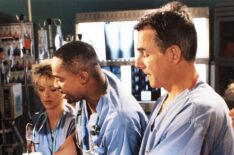 Rocky Carroll and Mark Harmon in 'Chicago Hope'