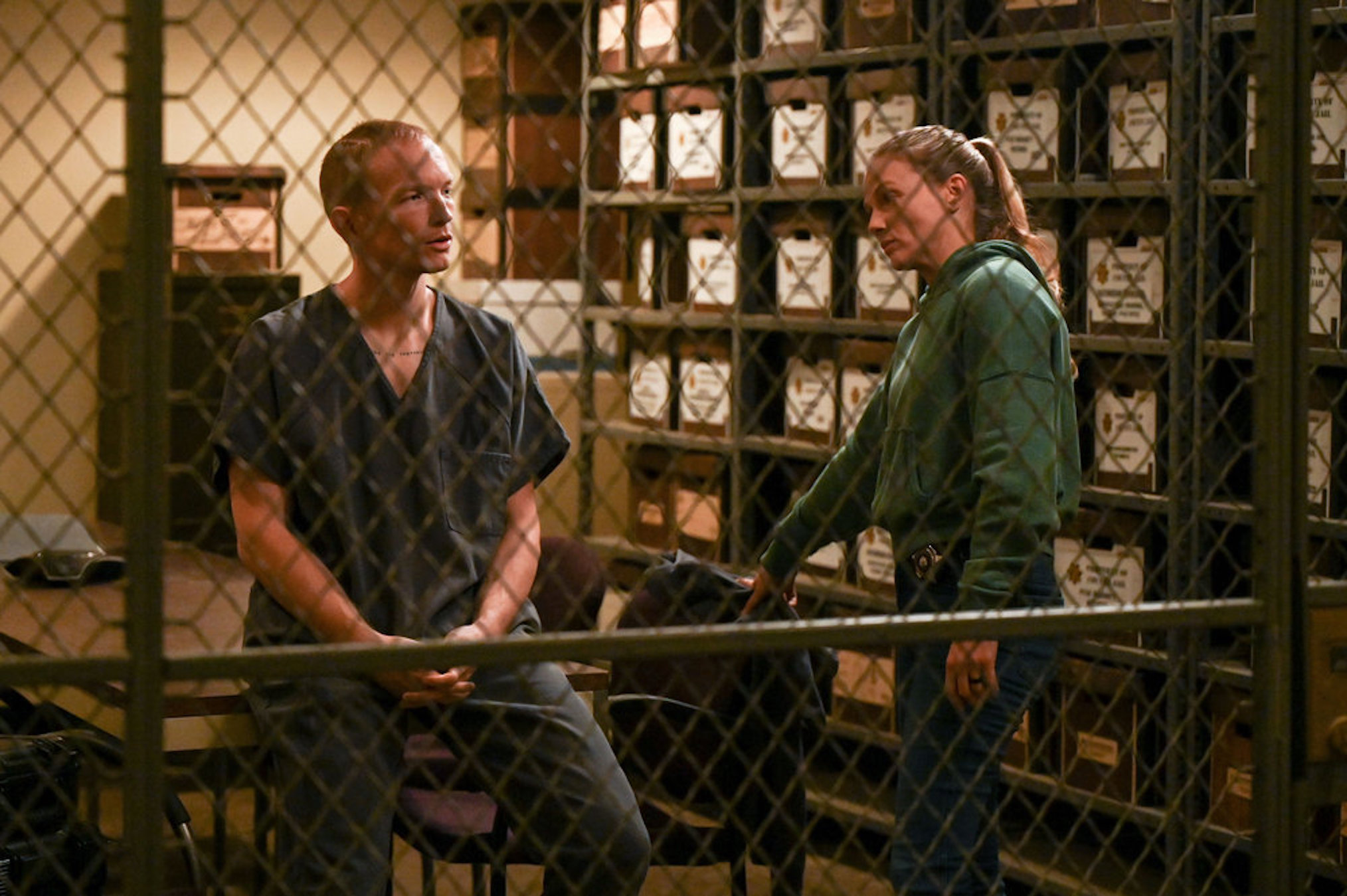 Jefferson White and Tracy Spiridakos in 'Chicago P.D.'