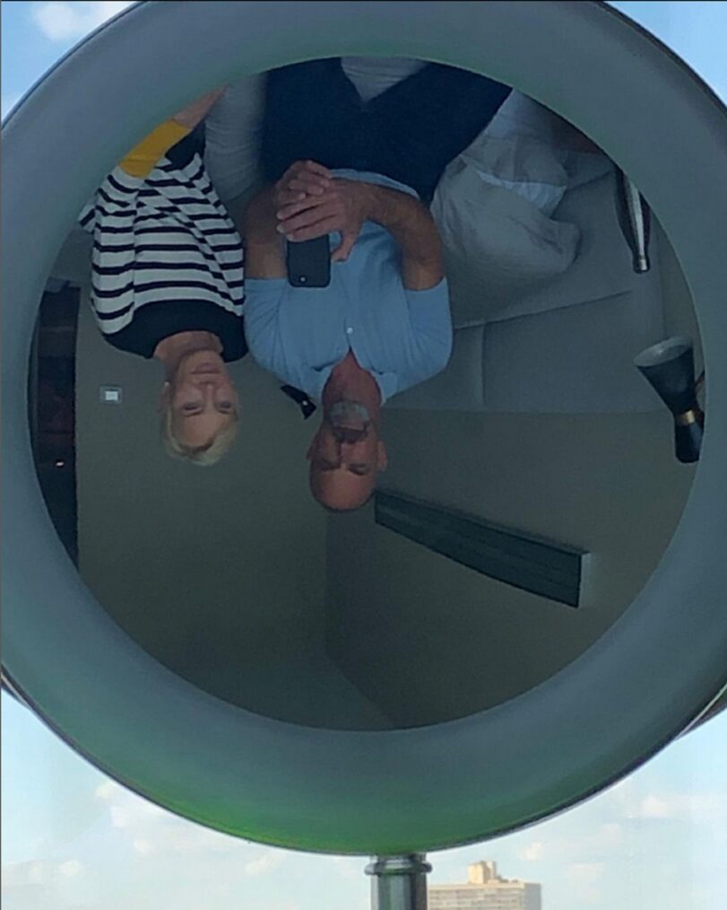 Christopher Meloni and wife Sherman Williams go upside down