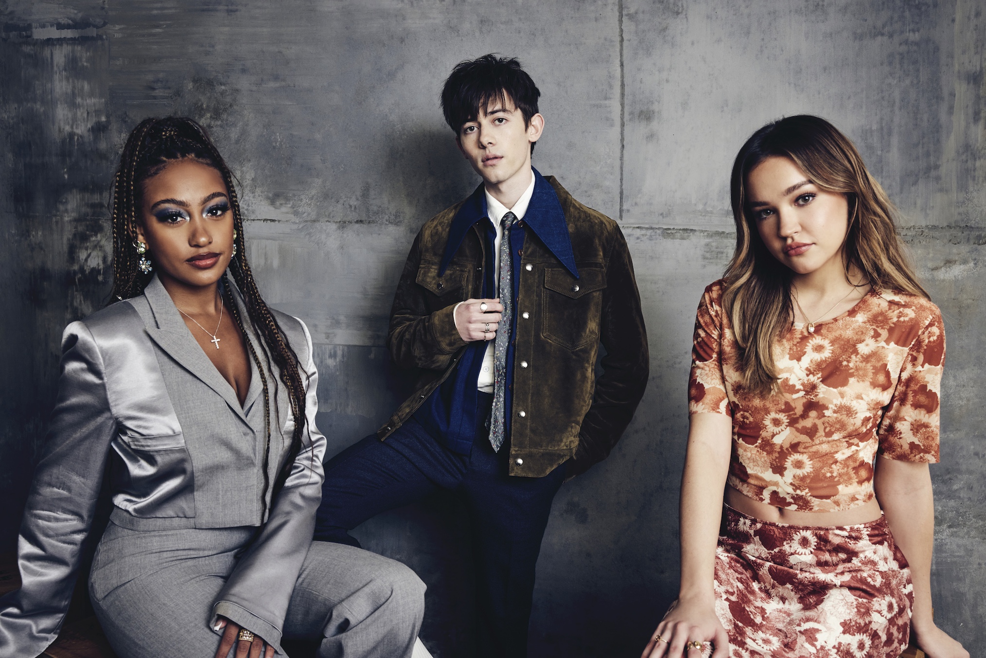 Lexi Underwood, Griffin Gluck & Sadie Stanley in TV Insider's TCA 2023 portrait studio