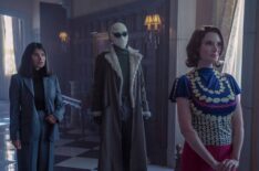 Diane Guerrero, Matt Bomer, and April Bowlby in Doom Patrol Season 4.