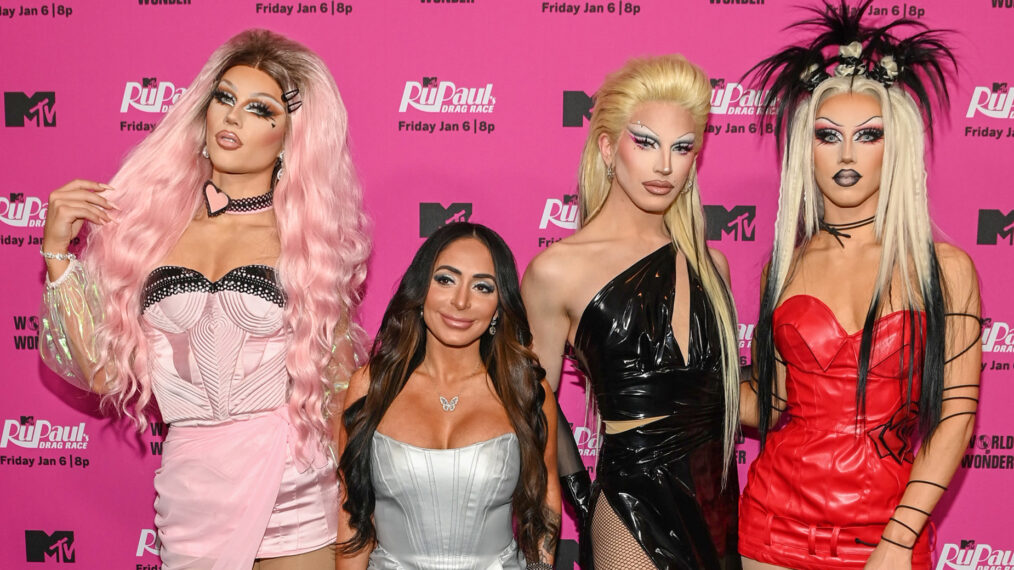 Sugar, Deena Nicole Buckner, Aquaria, and Spice attend the RuPaul's Drag Race Season 15 + MTV Premiere Screening