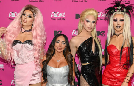 Sugar, Deena Nicole Buckner, Aquaria, and Spice attend the RuPaul's Drag Race Season 15 + MTV Premiere Screening