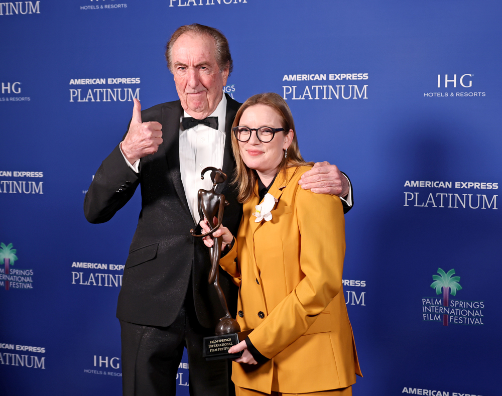 Eric Idle and Sarah Polley at Palm Springs International Film Awards  Backstage