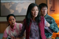 Stephanie Hsu, Michelle Yeoh, and Ke Huy Quan in 'Everything Everywhere All at Once'