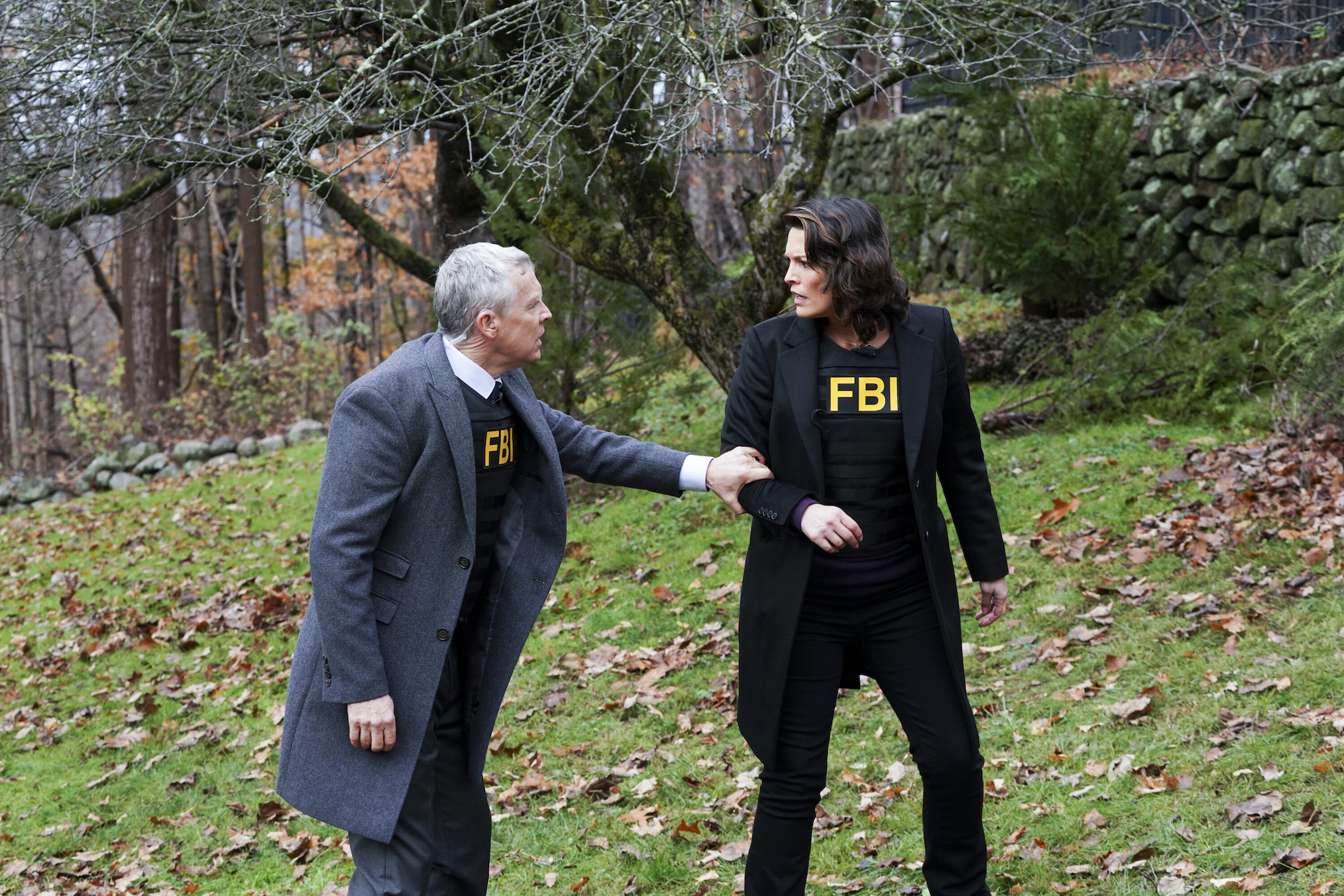 Tate Donovan and Alana De La Garza in 'FBI'